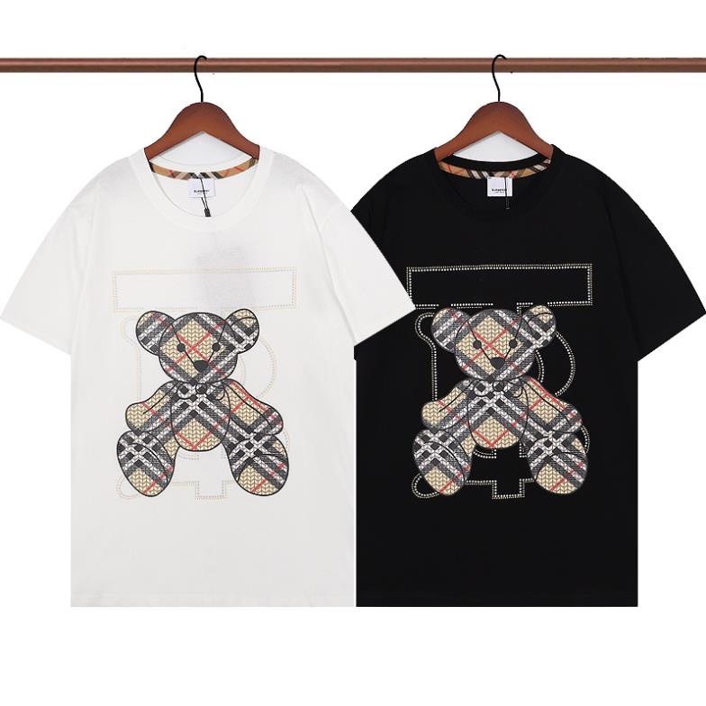 Áo Thun Burberry Tay Ngắn In Họa Tiết Kỹ Thuật Số Thoải Mái Đa Năng Thời Trang Xuân Hè Cho Nam Và Nữ !