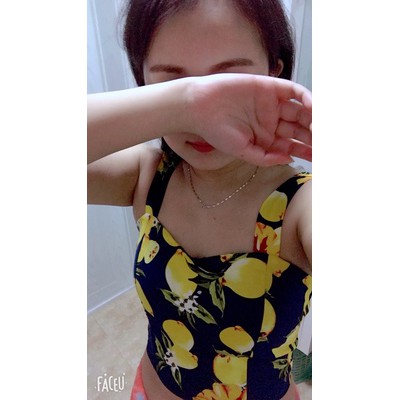 Áo croptop/ áo 2 dây xinh xắn ( kèm hình khách mặc)