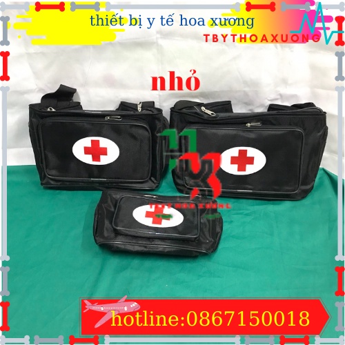 Túi Cứu Thương Cỡ Nhỏ 25x15x19cm - Túi Y Tế ( Màu Đen)