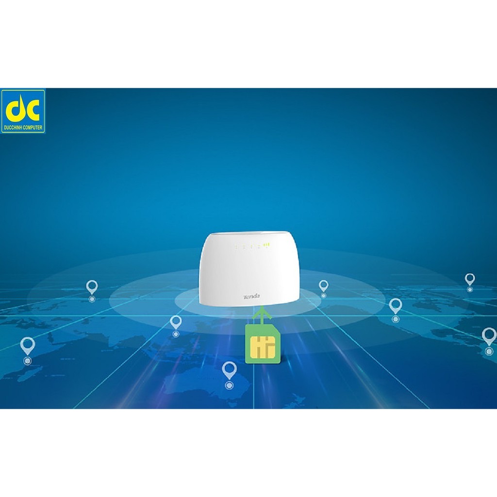 Bộ Phát WiFi dùng Sim 4G LTE Tenda 4G03 (Anten Ngầm) - Hàng Chính Hãng Bảo Hành 2 Năm