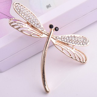 Ghim cài áo hình chuồn chuồn đính đá sáng tạo chất lượng cao