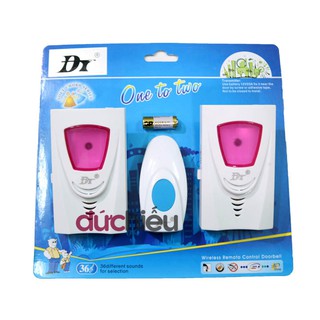 [ BH 06 tháng ] Chuông cửa không dây 36 âm thanh1 chuông và 2 chuông - tặng kèm pin - Đức Hiếu Shop