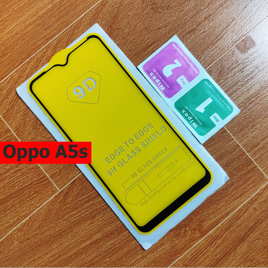 Kính cường lực full màn hình Oppo A5s