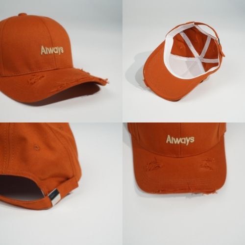 Mũ lưỡi trai Nón kết thêu chữ Always kiểu rách tua rua chất kaki form unisex nam nữ