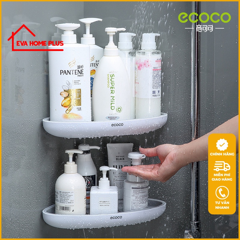 Kệ góc nhà tắm dán tường ECOCO chính hãng, kệ nhà bếp đơn giản hiện đại tiết kiệm không gian E2030