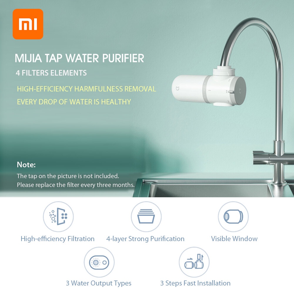 HOẢ TỐC | Máy lọc nước tại vòi Mijia Xiaomi MUL11 inox - Vòi lọc nước Xiaomi - Lọc chất độc - Chính Hãng - MiHouse