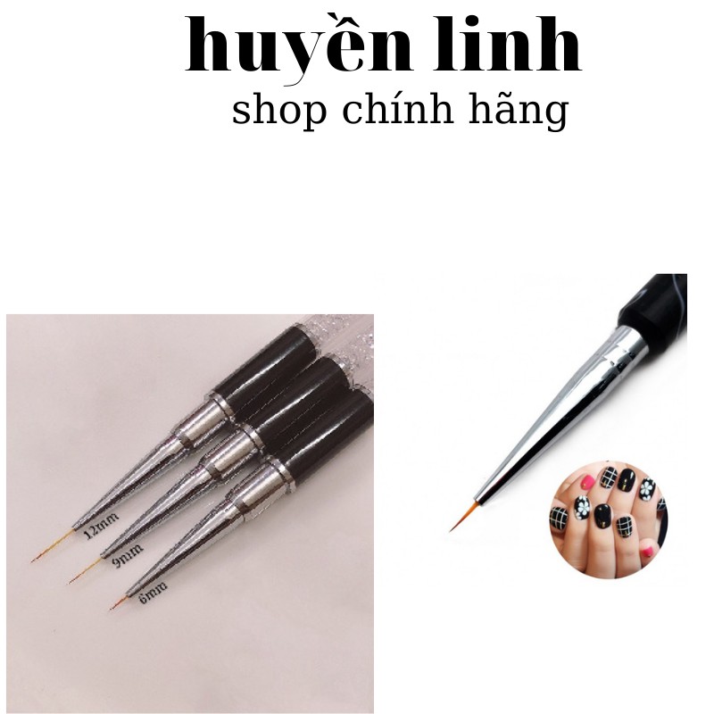 bút cọ nét cán đá bút vẽ móng