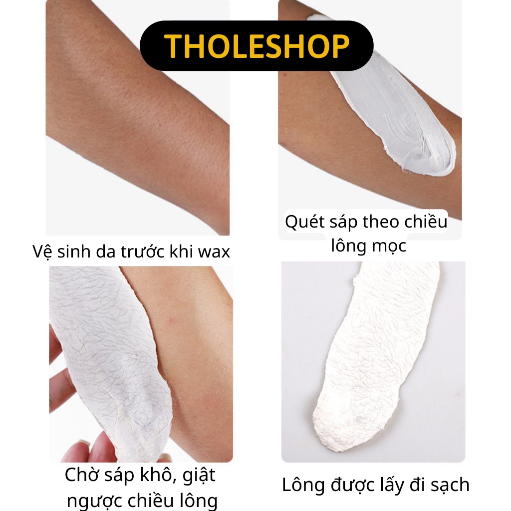 Hũ Sáp Wax Lông Sữa Dừa Siêu Bám 300/500gram - Sáp Dùng Cho Da Nhạy Cảm 1010