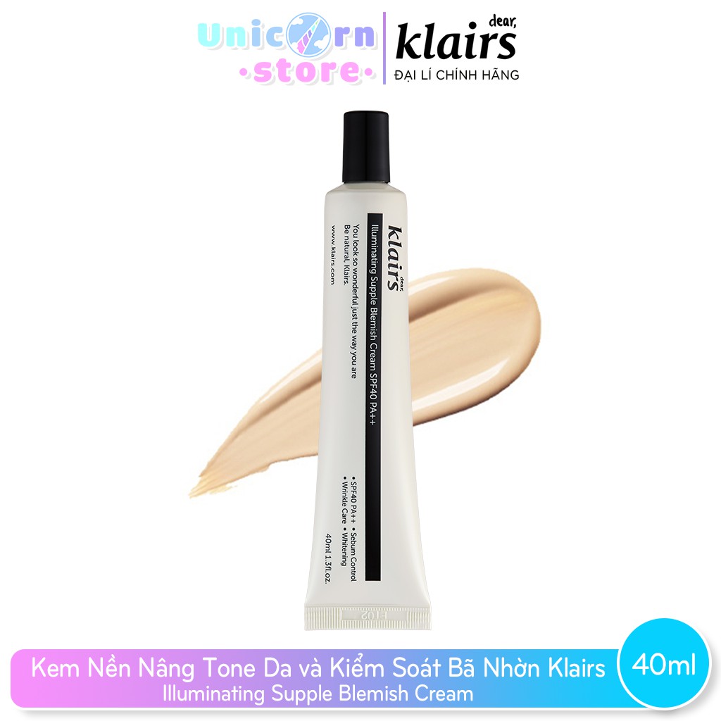 Kem Nền Nâng Tone Da và Kiểm Soát Bã Nhờn Klairs Illuminating Supple Blemish Cream 40ml | BigBuy360 - bigbuy360.vn