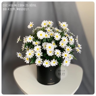 Cúc Họa Mi giả 22-25 bông siêu đẹp - hoa lụa cao cấp - hàng loại 1 - ảnh thật shop tự chụp