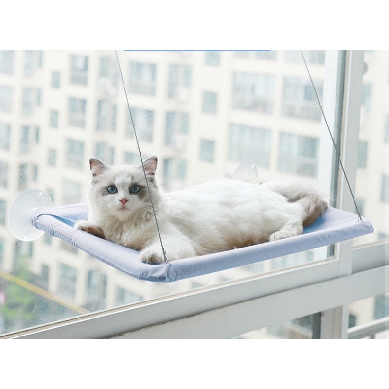 Võng Tắm Nắng Cho MèoTreo Gắn Cửa Sổ Thiết Kế Giác Hút Tiện Dụng, Dễ Dàng Lắp Ráp, Cho Mèo Nằm Phơi Nắng và Thư Giãn