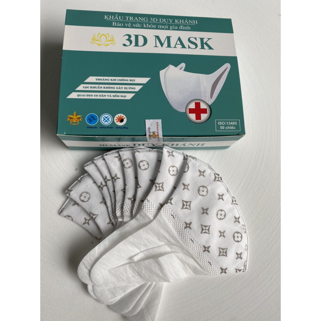 [Mã COSDAY giảm 8% đơn 150K] Khẩu trang 3D Mask công nghệ Nhật nhiều hình hộp 50 cái - Hộp khẩu trang 3D mask Duy Khánh | BigBuy360 - bigbuy360.vn