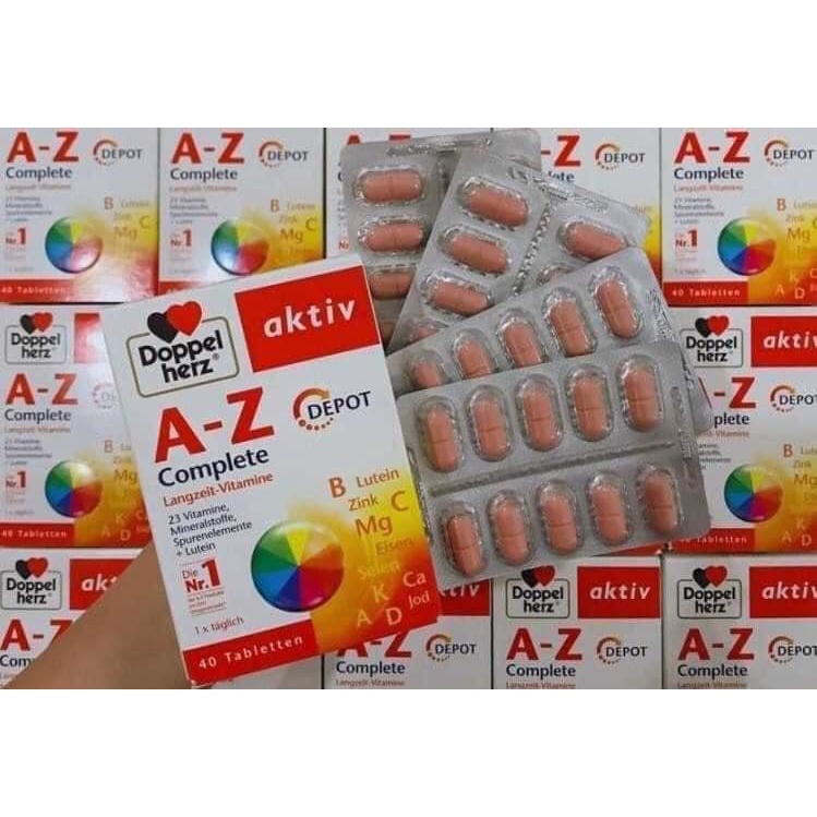 Bổ sung vitamin và khoáng chất ⚡ CHUẨN NỘI ĐỊA ĐỨC ⚡ Vitamin tổng hợp A-Z Depot DoppelHerz  - Đủ bill