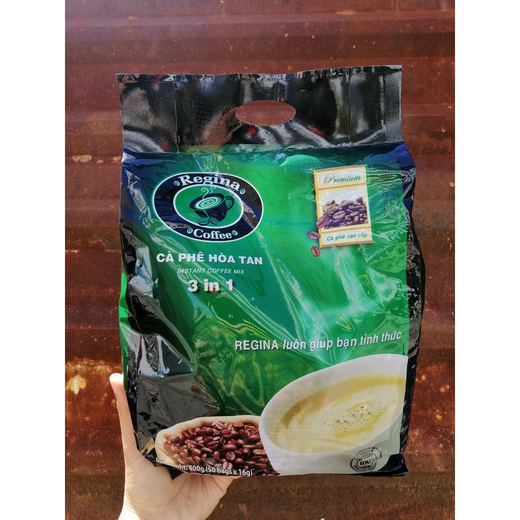 Cà phê hòa tan 3 in 1 REGINA 800g Cà phê sữa không béo Vinanmit