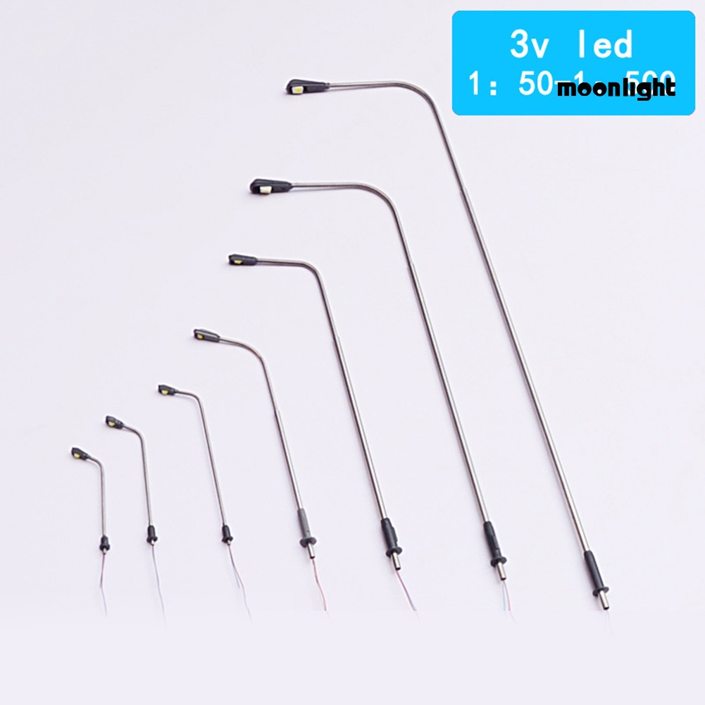 Bộ 10 mô hình đèn đường led mini trang trí tiểu cảnh