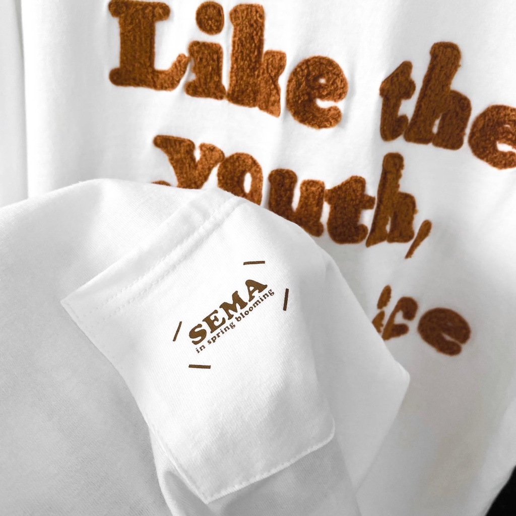 Áo thun tay lỡ thêu nổi Sema , áo phông T Shirt nam nữ unisex, MSW Town | BigBuy360 - bigbuy360.vn