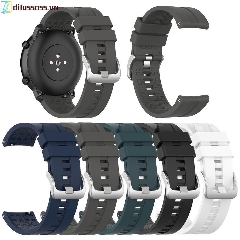 Dây Đeo Silicon 22mm Có Khóa Kim Loại Cho Đồng Hồ Amazfit Gtr 47mm