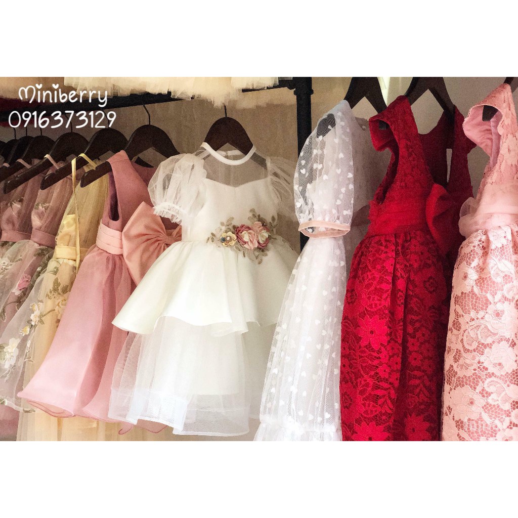 Váy đầm công chúa thiết kế bồng bềnh cho bé yêu