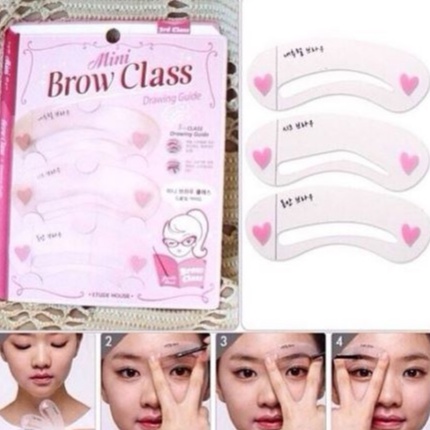 Bộ 3 Kiểu Khuôn Kẻ Lông Mày Mini Brow Class