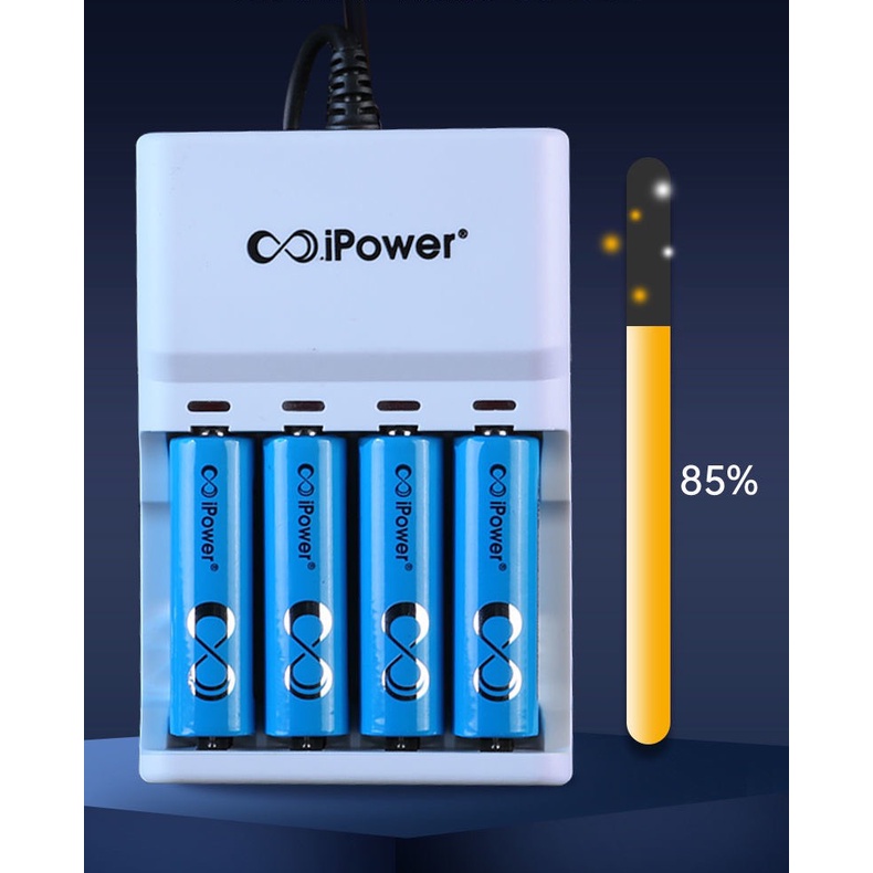 Pin sạc IPOWER AA AAA, Sạc pin chính hãng IPOWER, BẢO HÀNH 1 NĂM | Mic không dây, máy ảnh, điều khiển, ( Pin 1.2V )