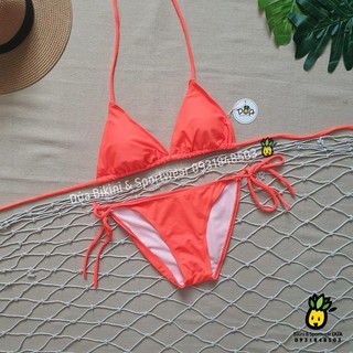 Bikini 2 mảnh sexy màu cam đậm