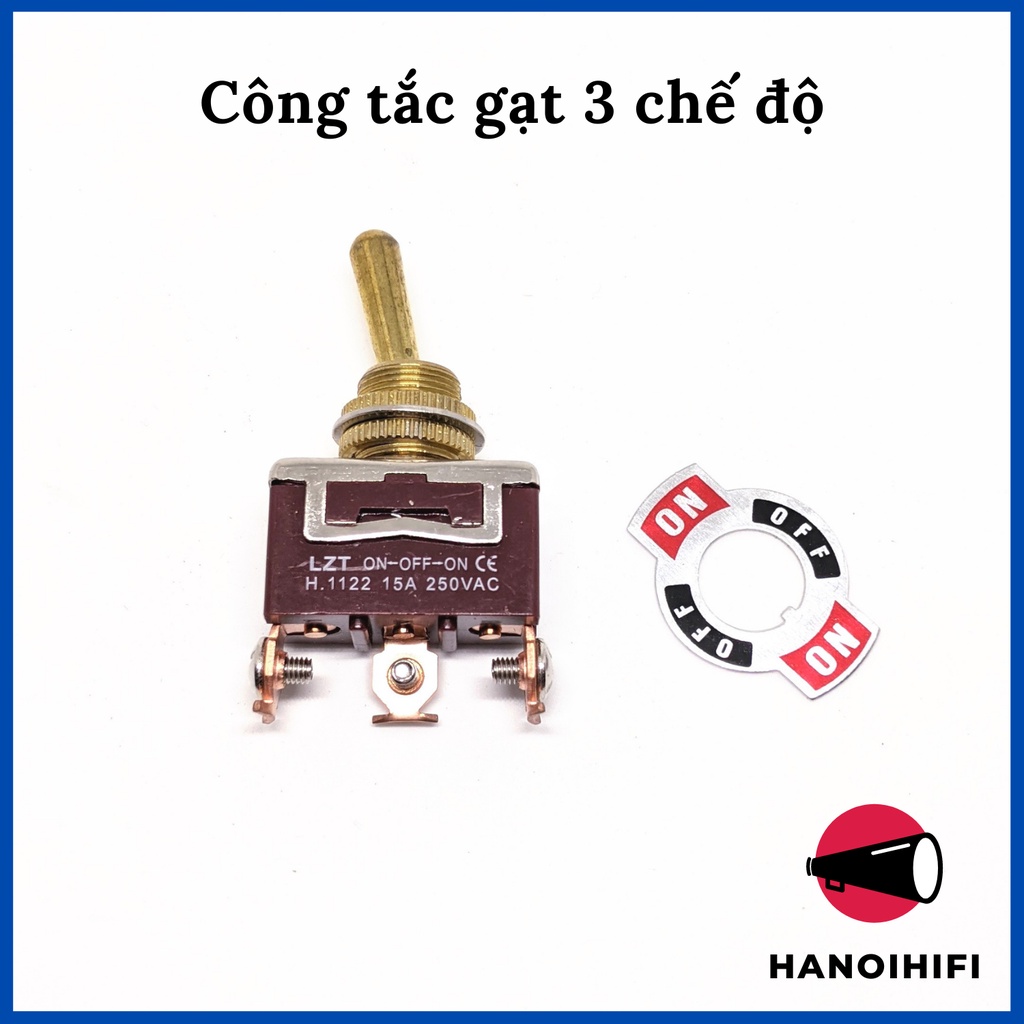 Công tắc gạt chống nước ON/OFF/ON 15A/250V loại 3 chân
