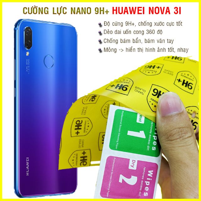 Dán cường lực dẻo nano mặt sau Huawei Nova 3i