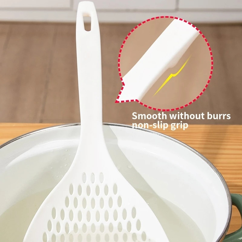 Muỗng Lọc Cán Dài Bằng Nylon Chịu Nhiệt Cao Chống Bỏng Đa Năng Tiện Dụng Cho Nhà Bếp
