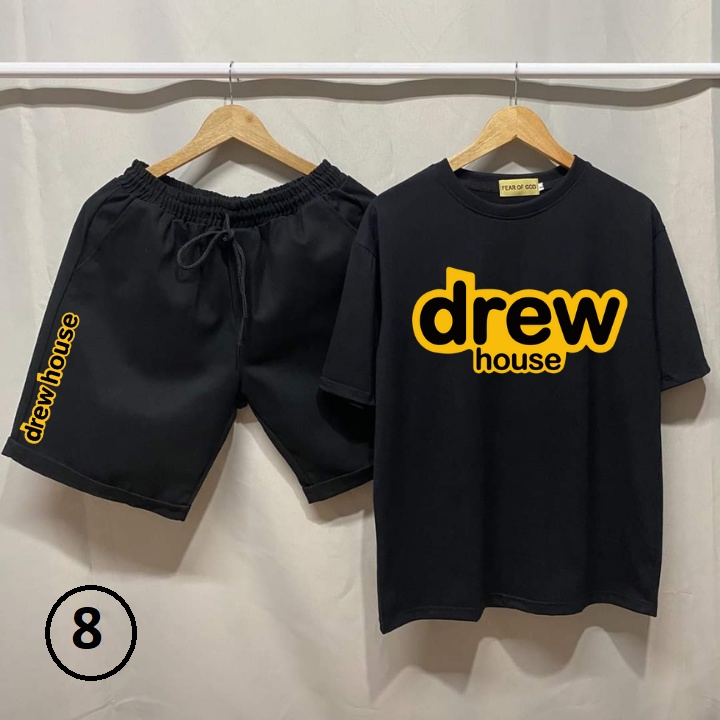 Đồ bộ nam nữ Bộ drew Nam nữ mùa hè mặc ở nhà đi du lịch chất Cotton thoáng mát Drewhouse