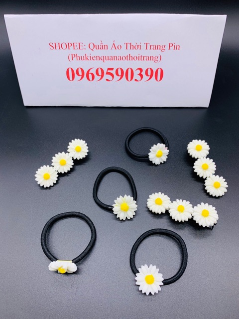 Buộc Tóc - Cài Tóc Hoa Cúc Họa Mi Hàn Quốc