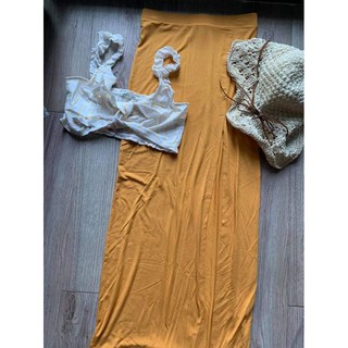 chân váy thun maxi