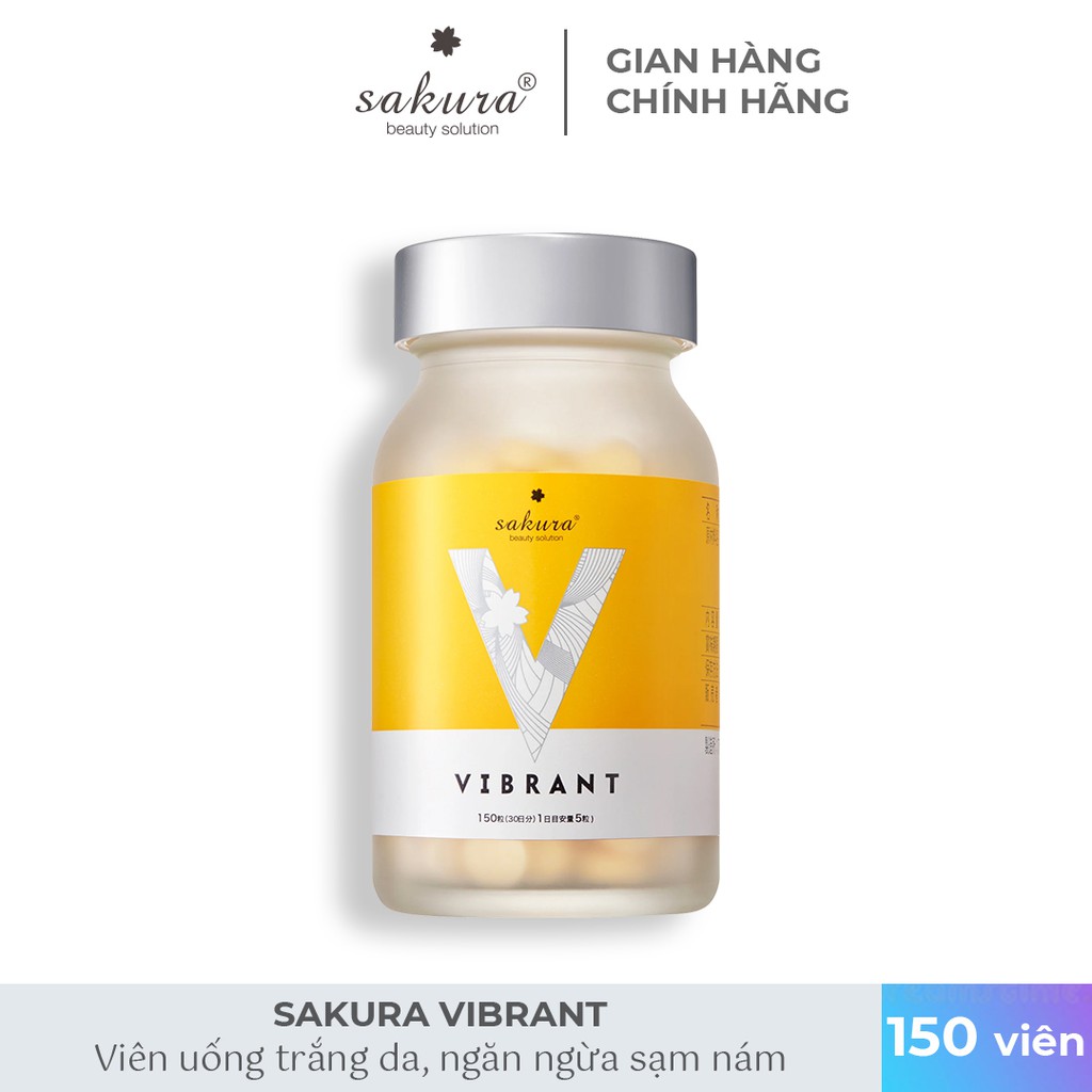 Viên uống trắng da, hạn chế sạm nám, đốm nâu Sakura Vibrant 150 viên
