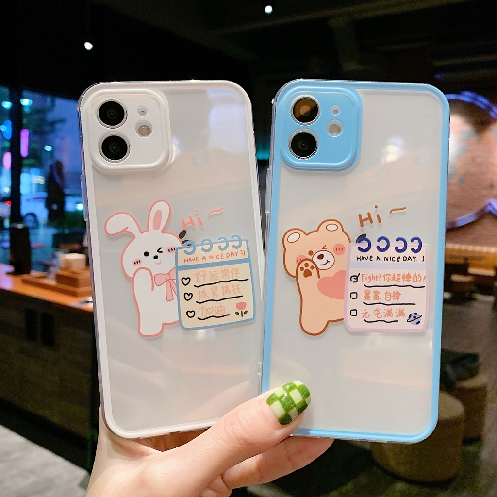 Ốp Viền Camera Gấu Và Thỏ Cho Iphone 13 Promax đến 7Plus-ZUMI STORE