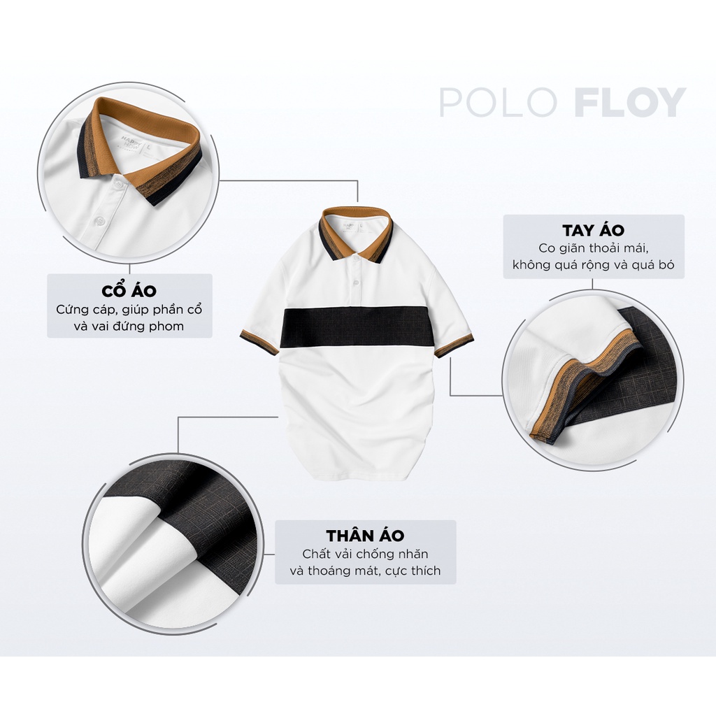 Áo polo nam cổ bẻ FLOY vải cá sấu Cotton xuất xịn,chuẩn form, sang trọng - thanh lịch - HAPPYHOW