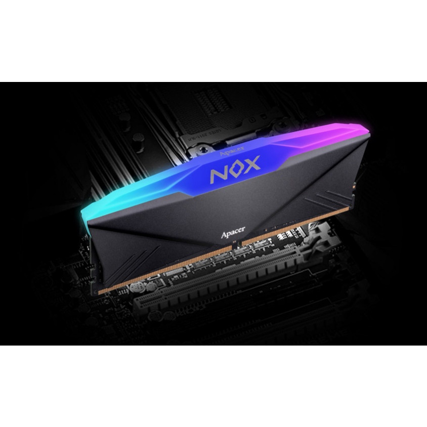 RAM máy tính APACER DDR4 8G 3200 OC NOX RGB AURA 2  Black and Whte DDR4 3200MHz - Hàng chính hãng