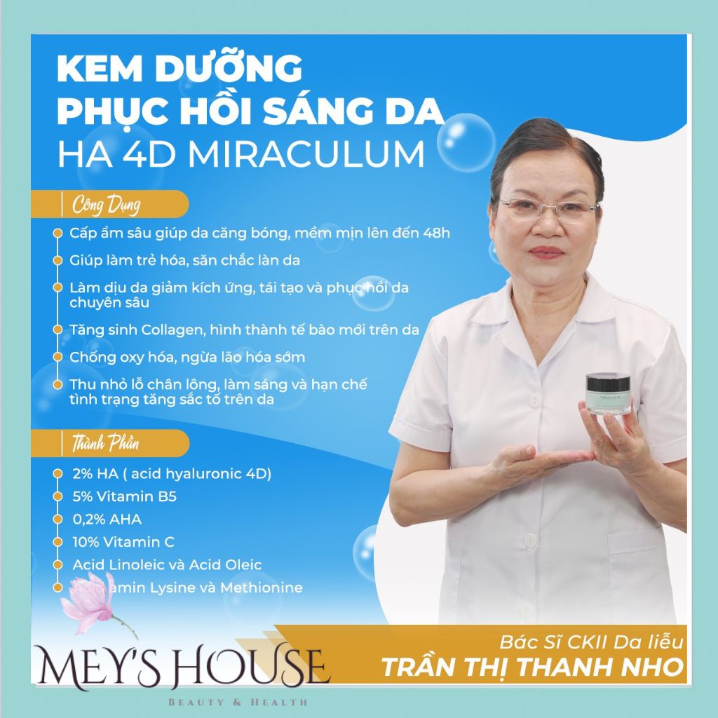 Kem Dưỡng Trắng Da, Kem Dưỡng Ẩm Miraculum Thermal Water Active Phục Hồi Tái Tạo Da 30ml