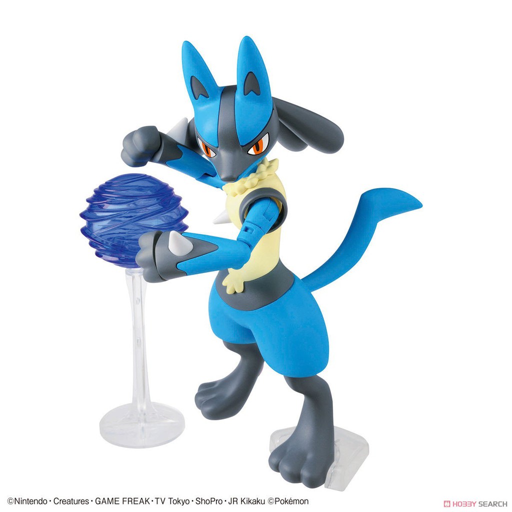 Mô Hình Lắp Ráp POKEMON RIOLU LUCARIO Evolution Pokepla 44 Collection Bandai Figure Rise Standard Đồ Chơi Anime Nhật