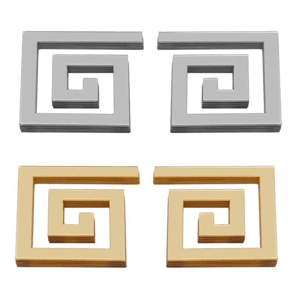Đề Can Acrylic Tráng Gương Họa Tiết Hình Học Thời Trang Dùng Để Trang Trí Tường DIY