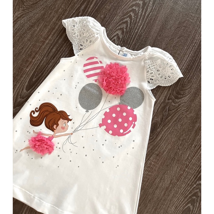 Váy Mayoral xuất dư xịn mịn dáng A suông cho bé gái từ 6-36 tháng