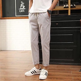 Quần Kaki Trơn Baggy Ống Suông Basic Pant Lưng Thun Nam Nữ Unisex Phong Cách Trẻ Trung Ulzzang NUPAKACHI