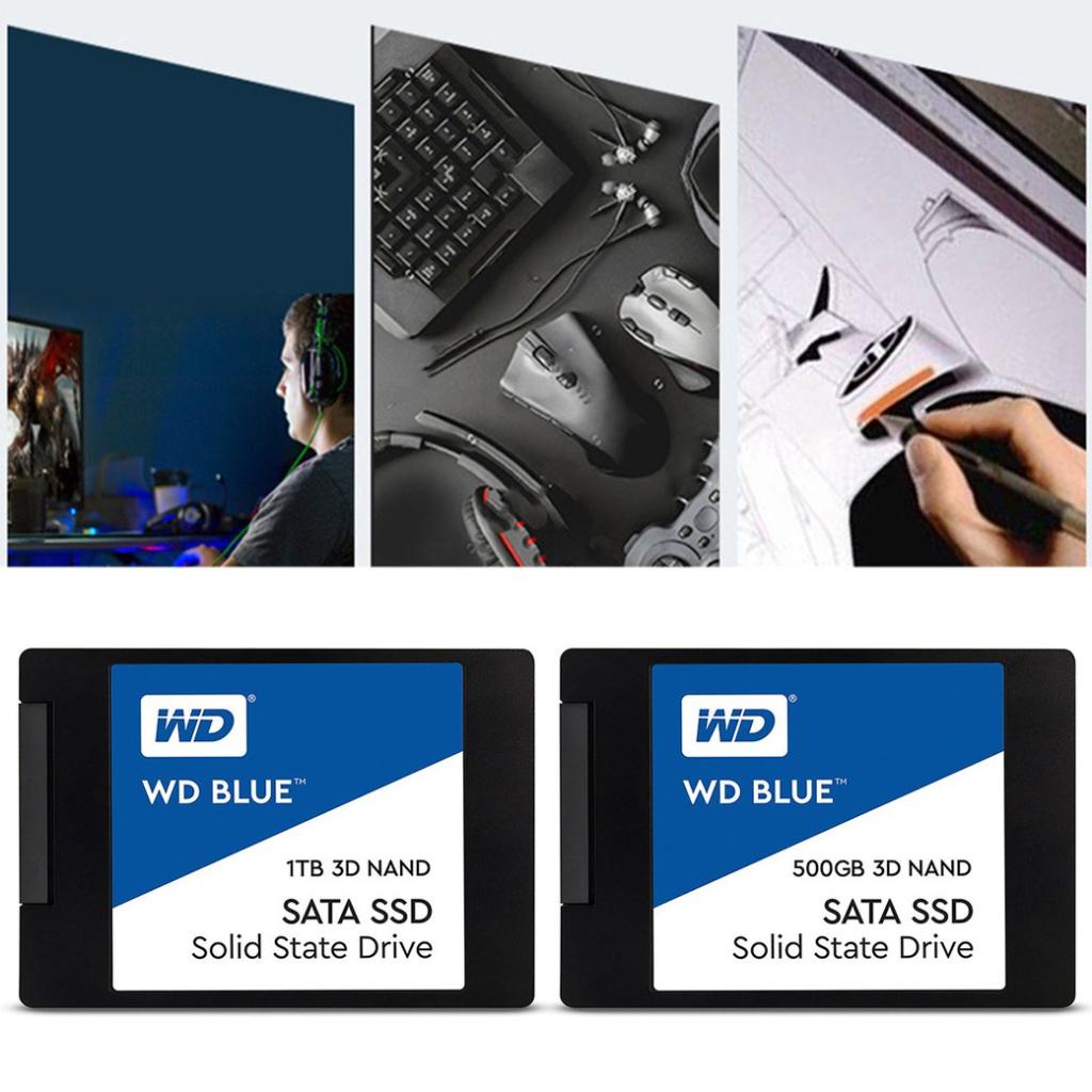 3D NAND SATA SSD 1TB Màu xanh lam 3D NAND SSD cho PC bên trong SATA III 6 Gb / s SATA SSD