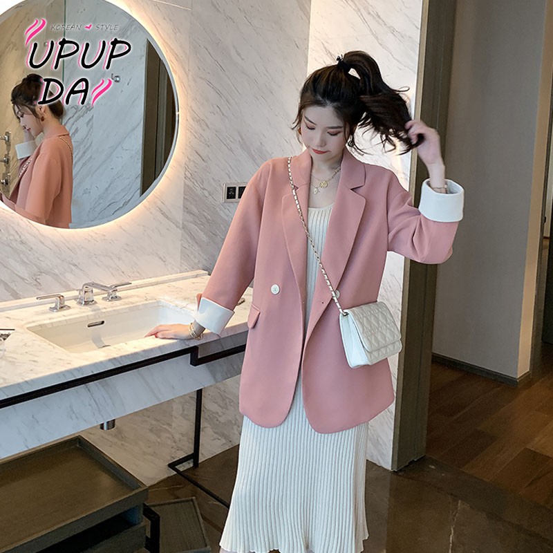 Áo Khoác Blazer Thời Trang Thanh Lịch Cho Nữ👗👗Áo Khoác Nữ Kiểu Dáng Trẻ Trung Năng Động📣📣Áo Khoác Vest Dáng Rộng Phối Hai Hàng Nút Thời Trang Xuân Thu Hàn Quốc Cho Nữ | BigBuy360 - bigbuy360.vn