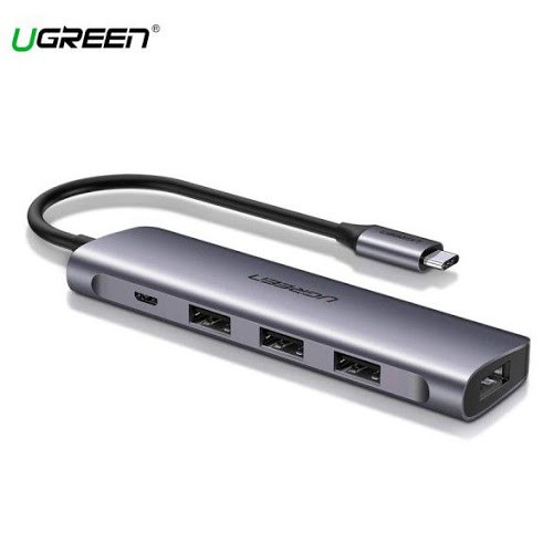 Hub USB Type C đa năng ra 4 USB,, 1 USB TYPE C hỗ trợ nguồn micro USB 5V Ugreen 50979 - Hàng chính hãng