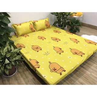 Bộ ga gối poly giường 1m2 mẫu con gà vàng