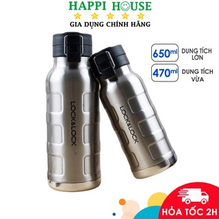 Bình giữ nhiệt thép không gỉ bumper bottle lock&lock lhc4141 , lhc4142 - hàng chính hãng - happi house