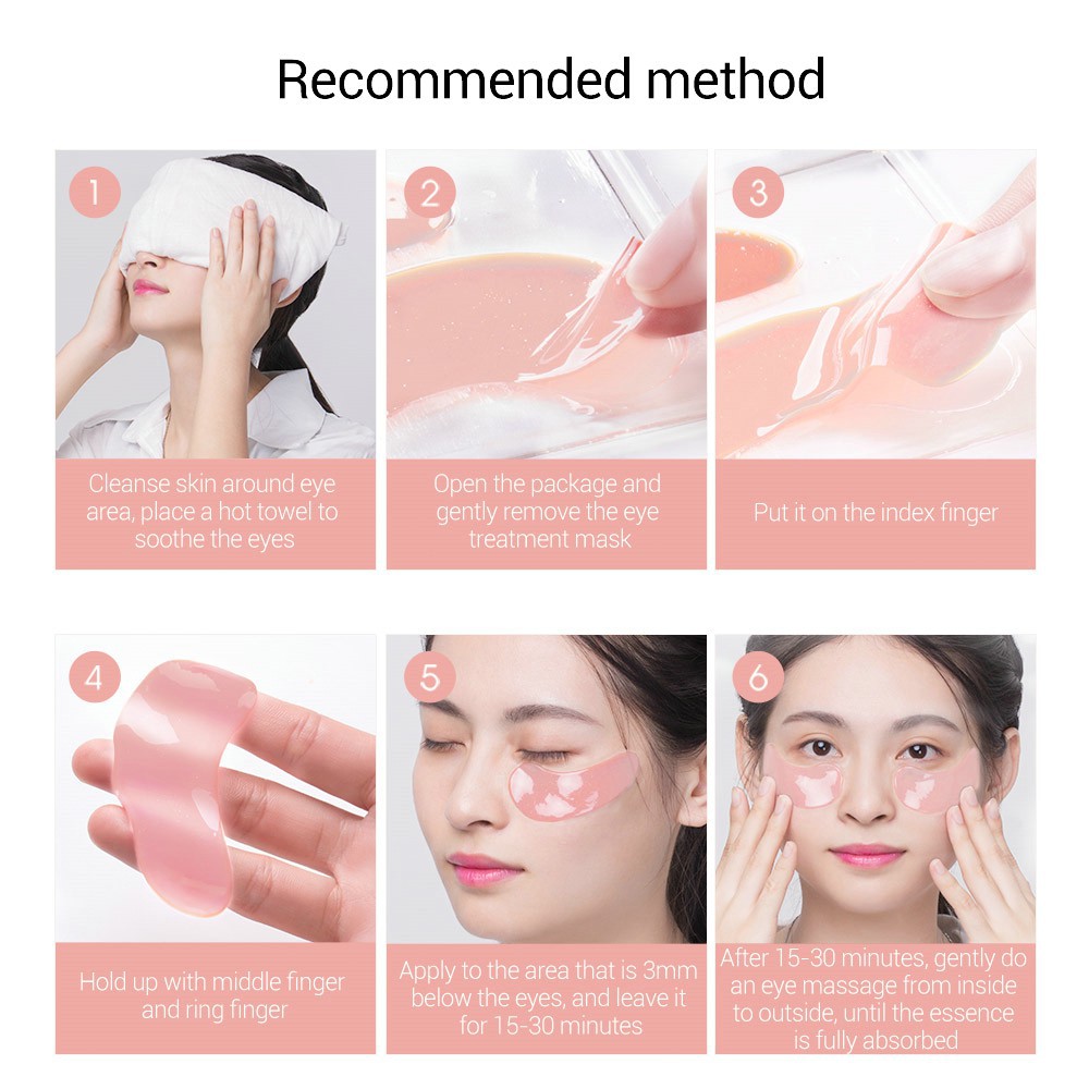 [Hàng mới về] Mặt nạ mắt collagen LANBENA màu hồng cải thiện viền đen quanh mắt | BigBuy360 - bigbuy360.vn