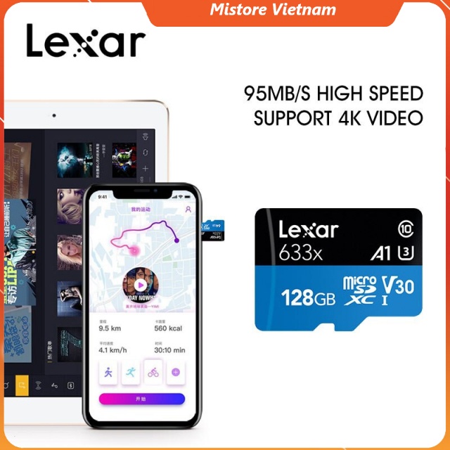 Thẻ nhớ MicroSD Lexar A1 Class10 U1 - U3 633x 95MB - Hàng CHÍNH HÃNG