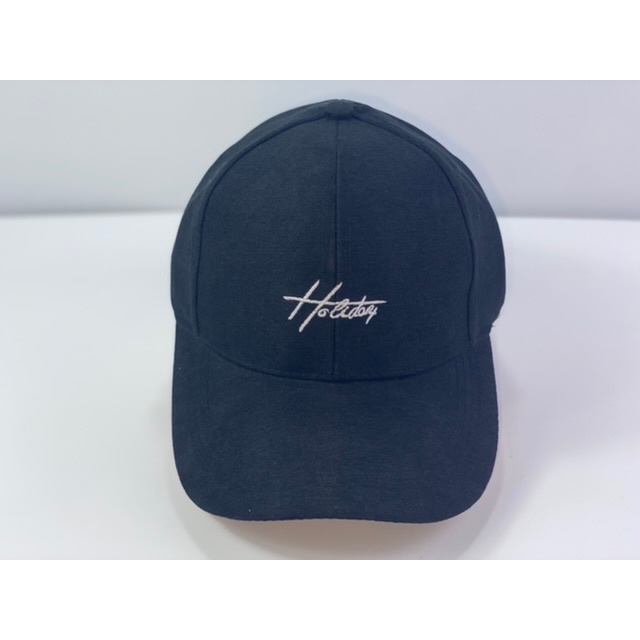 Mũ kết lưỡi trai ❤️ Vải nhung thêu chữ ký Holid thời trang hàn quốc