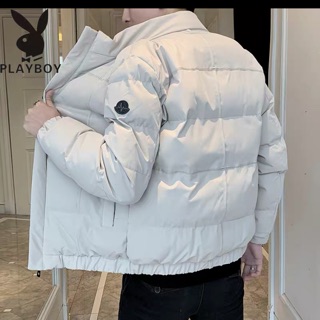 Playboy nam mùa thu đông ngắn phiên bản Hàn Quốc của xu hướng cotton độn dày đẹp trai trẻ trung xuống áo khoác học sinh