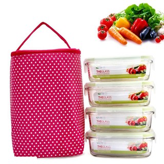 Túi Giữ Nhiệt Chấm Bi 2 Lớp